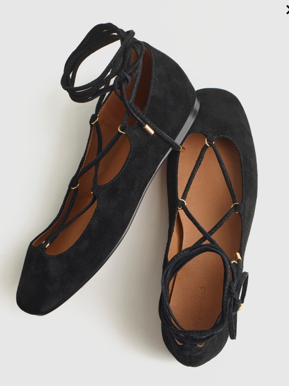 NWT MADEWELL The Greta Lace Up Ballet Flat size women’s 7